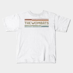 The Wombats Retro Lines Kids T-Shirt